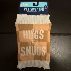 Tan and Orange Dog Sweater Hugs and Snugs Pawsitively Fun Size Small NWT